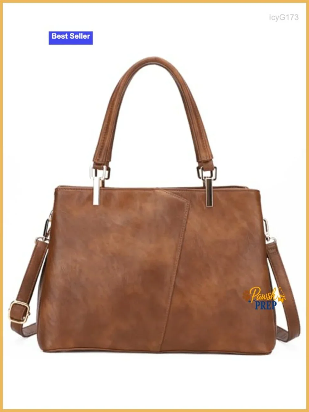 Women's Medium Top Handle Hobo Shoulder Tote Bag Faux Leather Vegan Handbag